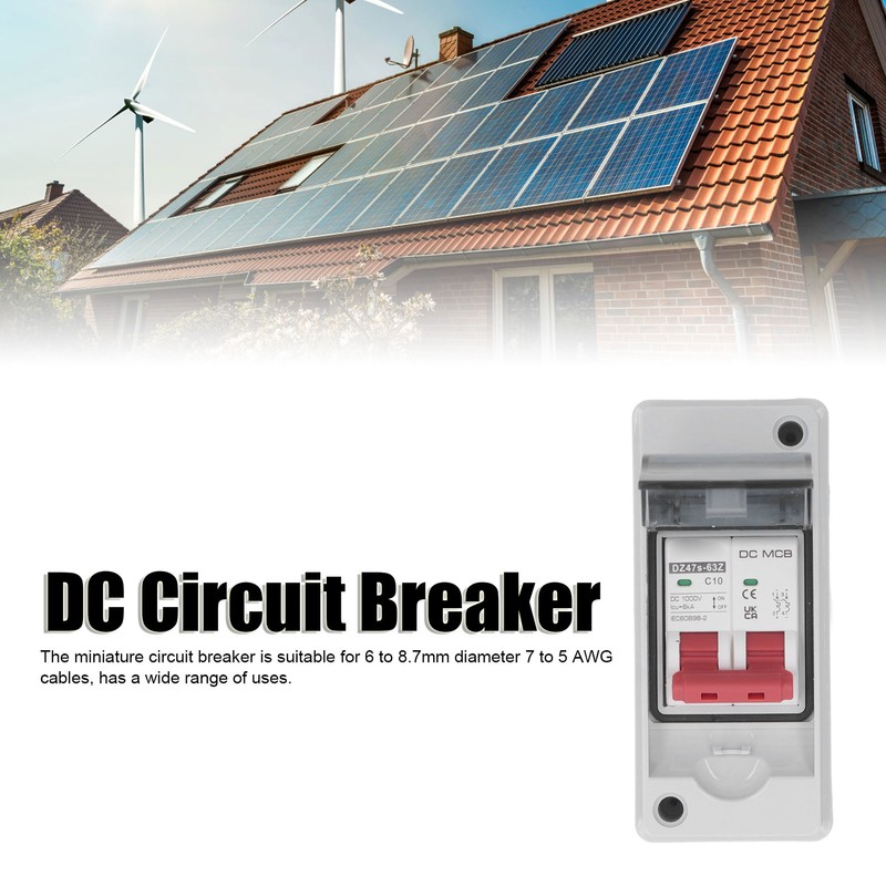 2P DC Circuit Breaker IP65 Waterproof Miniature DC Isolator Switch