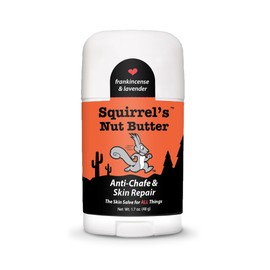 Squirrel's Nut Butter Anti Chafe Stick w/Frankincense & Lavender | All Natural Chafe Prevention & Skin Care for Athletes, Runners & Adventurers | Thighs, Arms, Pack Straps & More | 1.7 oz