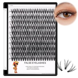 BODERMINCER 20D 8-20mm To Choose 8-10-12-14mm MIX/14-16-18-20mm Mixed Individual Cluster Eyelashes False Eyelash Extensions Individual Eyelash Bunche DIY at Home (20D 14-16-18-20mm Mixed)