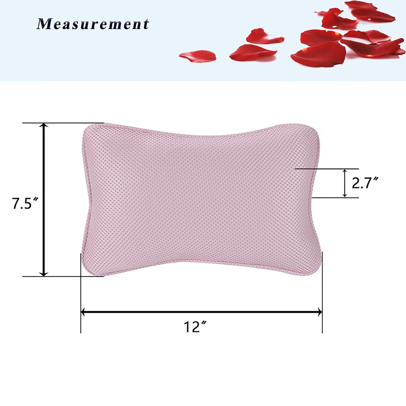Bath Pillow for Tub, Non Slip with 4 Large Suction