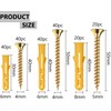 HVQKKYBXU 200 Pcs Wall Plugs and Screws Set,Masonry Brick Concrete
