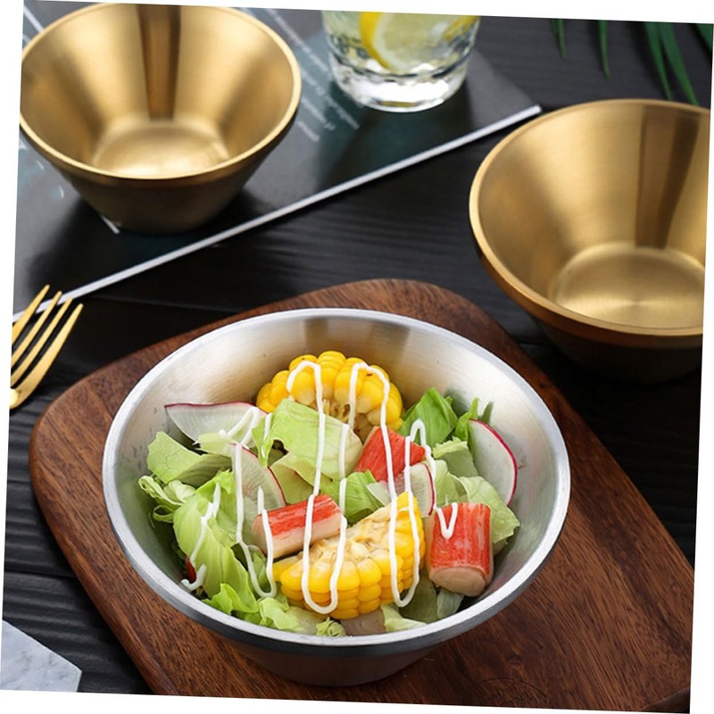LABRIMP Metal Mixing Bowl Salad Dessert Bowl for Smoothie Fruit