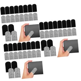 Angoily 120pcs Gaming Finger Sleeves Breathable Anti-Sweat Touchscreen Thumb Covers for Enhanced Control and Comfort Mobile Games Grey