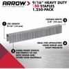 Arrow Fastener 509 Genuine T50 9/16-Inch Staples, 1,250-Pack 4 Pack