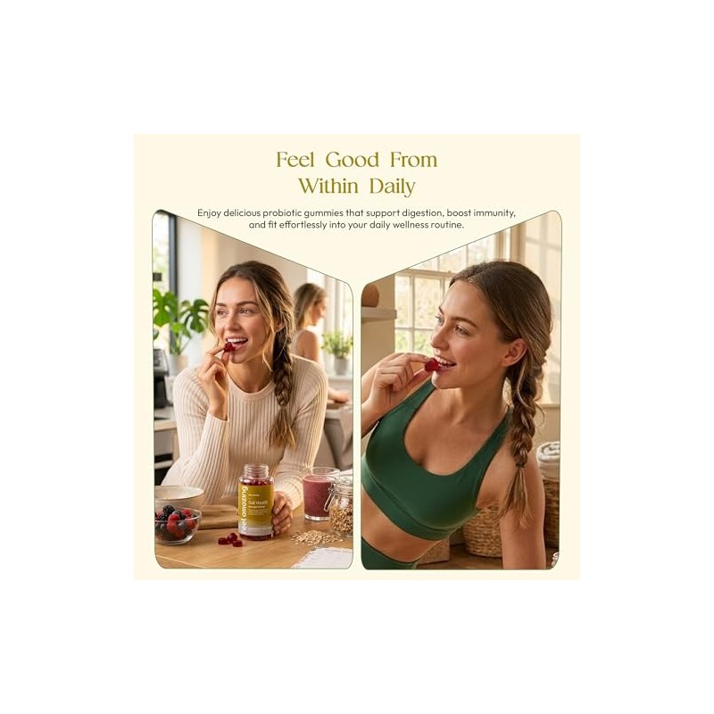 Feel Amazing Gut Health Probiotic Gummies - with 1 Billion