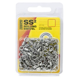 Tronixpro SS2 Stainless Steel Swivels, Super Strong, 13 Sizes, Max Packs (Max Packs | Size 8 | 25 kg | 55 lbs | 100 pcs)