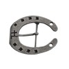 Chrissys-in Bu10012 Horseshoe Belt Buckle, grey black