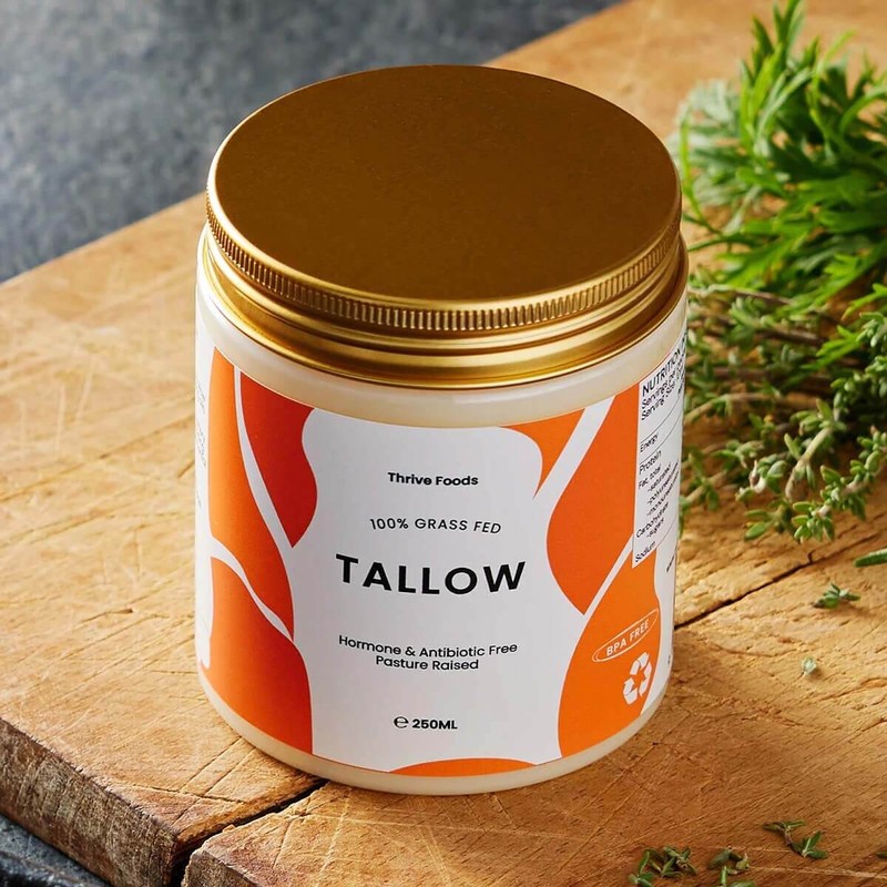 Thrive Tallow 100% Grass Fed Tallow - Beef, 250ml