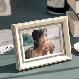 marysgift Picture Frames 8x10 Simple Design Styrene Photo Frame Photo Picture Art Paintings Display Frame (Textured White,10")