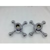 Tub or Sink Chrome and Porcelain Cross Handles, Pair RS-706CW-3-CP