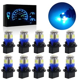 T10 194 168 - Bombillas LED para tablero de instrumentos, color azul hielo, calibre de panel brillante, 10 unidades/juego (azul hielo)