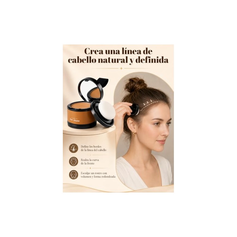 Sombra en Pelo，Hairline Sombra en Polvo,Cubre rápidamente la línea del