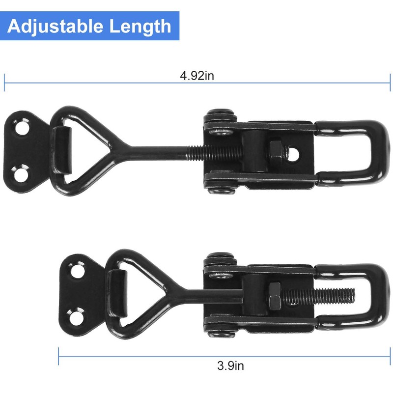 Black Toggle Latch Clamp, 6Pcs Heavy Duty Adjustable Toggle Clamp,