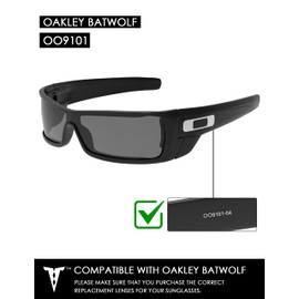 ToughAsNails Replacement Lenses for Oakley Batwolf OO9101 Sunglasses - HyperVision Plus Blue Chrome - Polarized