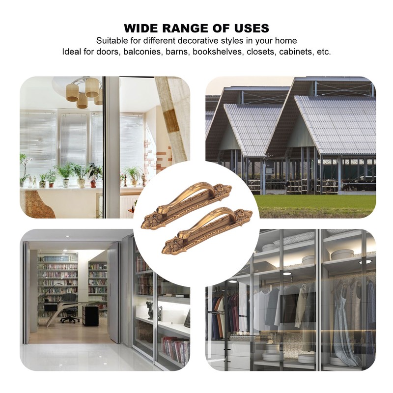 2 Set Sliding Barn Door Handles and Pulls Aluminum Alloy