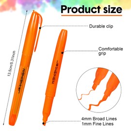 Thenshop 420 Pcs Highlighter Bulk Assorted Colors Highlighter Markers Chisel Tip Highlighter Pens for Operation Christmas Bulk Office Classroom Supplies Pack