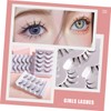 Mikinona 5pairs Rhinestone Faux Eyelashes Natural Look Eyelash Extensions for