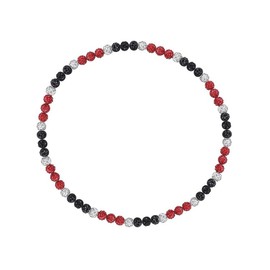 Caiyao Colorful Competitive Ball Beaded Necklace for Women Men Shining Rhinestone Clay Beaded Necklace for Athletic Baseball Players Lovers-18in Style 4