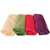 Plush Microfiber Towels/WASHCLOTHS, Ultra Soft Thick (Purple, Pink, Green, Yellow)