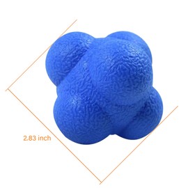 AIRLAXER Reaction Ball,Reflex Ball for Hand Eye Coordination Training,2.83 inch,Pack of 2-Blue,Grey