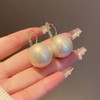 Big Pearl Drop Earrings for Women Oversized White Pearl Dangle