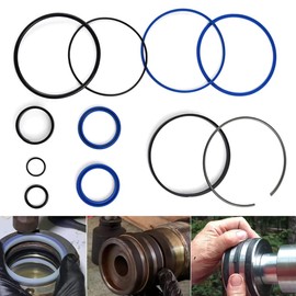 ECROUATY Hydraulic Log Splitter Cylinder Rebuild Seal Kit for 4.5"Bore x 1.75" Rod Cylinder, Huskee Log Splitter Parts Hydraulic Cylinder Rebuild Kit (Pack of 11)