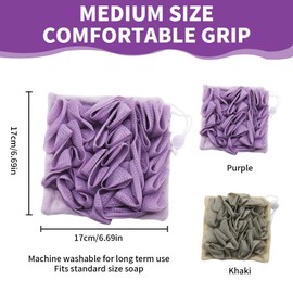 2 in 1 Loofah Cloth 2PCS Soap Bar Loofah, Remove The Cuticle, Clean and Smooth Skin, Suitable for Bath Shower