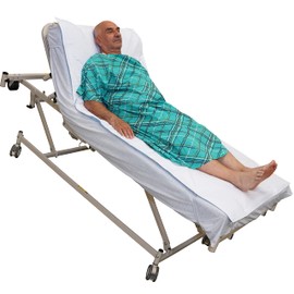 Heavy Weight Soaker 100% Cotton Waterproof Reusable Incontinence Underpad with Elastic Straps, 36x82, Fits Hospital Bed Mattress - 9oz Soaker