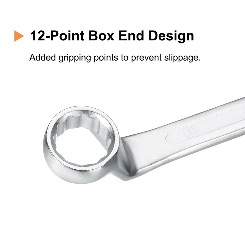 sourcing map Offset Extra Long Box End Wrench 18 x