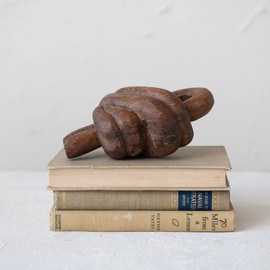 Creative Co-Op Decorative Reclaimed Wood Knot, Brown Décor