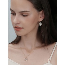 Tree of Life Necklace for Women / Girls, 925 Sterling Silver Pendant Necklace - Adjustable Chain: 40 cm + 5 cm., Silver