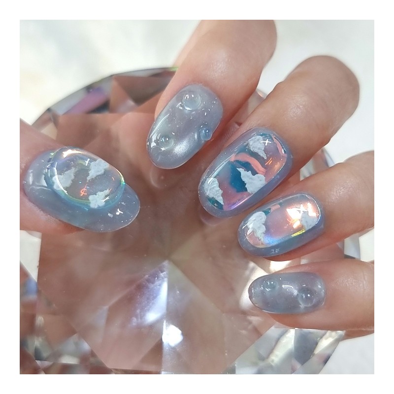 Wary Sky UruUru Handmade Nail Tip - Short Oval /