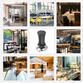 Tamper de café Expreso, Tamper de café Calibrado con Base Plana de Acero Inoxidable con Resorte de 30 Lb para Máquina de café Expreso Coffee Lovers, 3.5in (58MM)