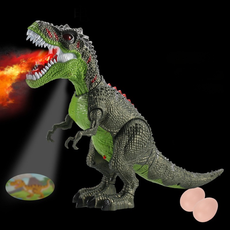 Dinosaur Toys LED Light Remote Control Simulated Egg Projection Fire