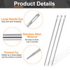 sourcing map 4pcs Upholstery Needles 3mm Diameter 150mm (5.91") Extra