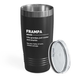 Farmer Dad Black Edition Tumbler 20oz - Frampa - Funny Farmer Gifts for Men Vintage Stuff Adult Cow Tractor Chicken Guy Farming Farmer Dad