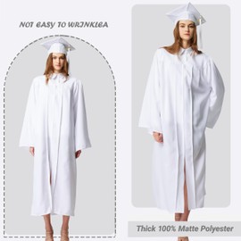 MyGradDay Unisex Matte Graduation Cap and Gown 2024 & 2025 Set with Tassel Honor Cord Graduation Stoles