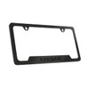 Nissan Wordmark Black on Black Metal License Plate Frame Holder