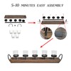 Westcharm Large 27.5 inch 5-Pillar Glass Candle Holder Set Centerpiece