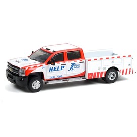Greenlight 46070-D Dually Drivers Series 7 - Chevy Silverado 3500 Dually Service Bed - Illinois Tollway 1:64 Scale