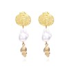 Seashell Conch Earrings, Beach Conch Shell Long Earrings for Women,
