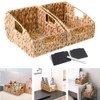 KOKODO Pack of 2 Open Front Water Hyacinth Wicker Storage