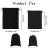 Yuanchu 6 Pcs Black Velvet Drawstring Bags, Velvet Drawstring Pouch