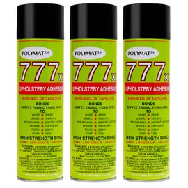 QTY3 Polymat 777 Fabric Liner Speaker Box Carpet Upholstery Spray Glue Adhesive