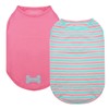 KYEESE 2 Pack Medium Dogs Shirts Striped Dog T-Shirts Soft