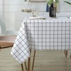 HanYun White Check Table Cloth, Plastic Tablecloth 137x180cm Plastic Table