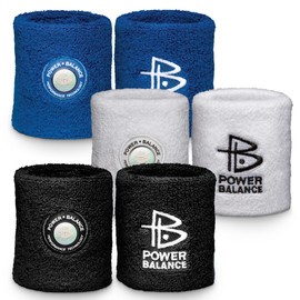 POWER BALANCE 1Pair Wristbands Wrist Sweatbands Absorbent and Breathable Thick Cotton Bands for Sports Multiuse Arm Bands for Wrists