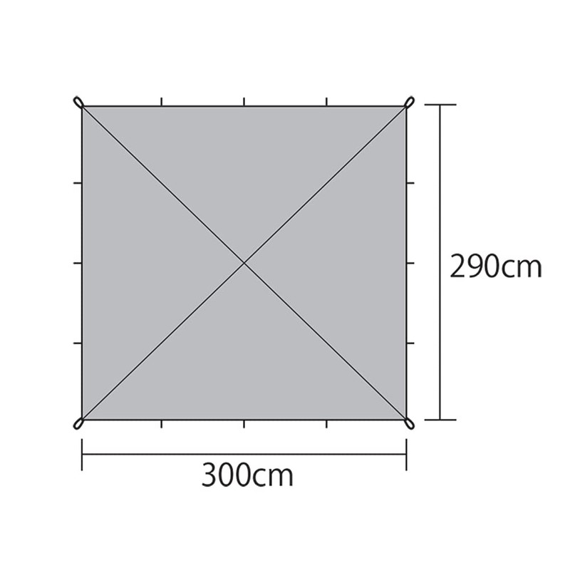 TWO Open Air Ultra Light Tarp Gray 209622