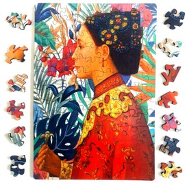 Gorgeous Games "Renaissance Yoga" 117 Pieces Wooden Jigsaw Puzzle | Contemporary Designs | 18cm x 26cm Premium Wood Puzzle | Jigsaw Puzzle For Adults | Wood Jigsaw Great Xmas Present For Him For Her