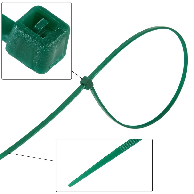 ZZRANYE 6 inch 3mm Dark Green Nylon Garden Cable Zip